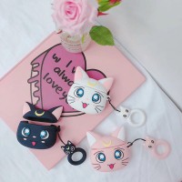 3D Cute Cartoon Sailor Moon Cat For AirPod Cover for Apple Airpods 1 2 Cases